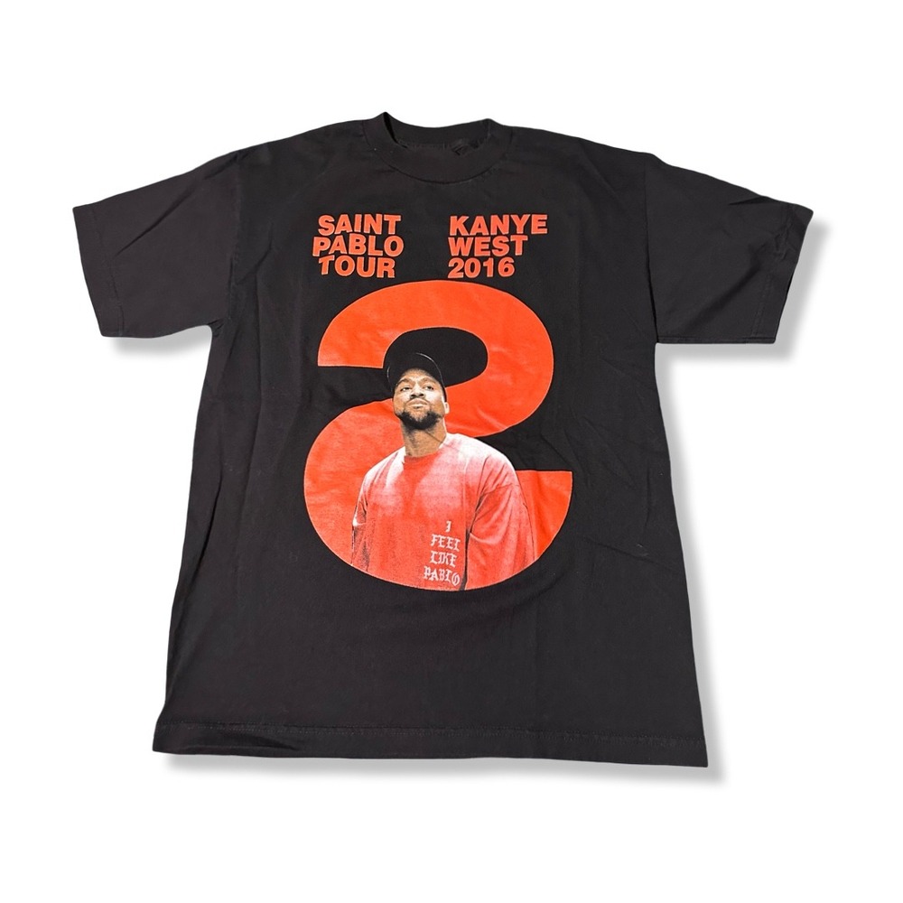 Kanye West Saint Pablo Tour 2016 T-Shirt Mens Large Black Excellent Graphic Tee